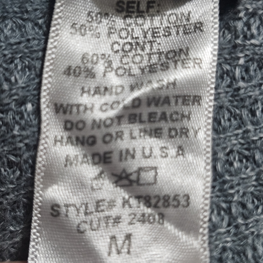Blue Buttercup Cotton blend Waffle Thermal Textured Top Oversized Medium - Picture 12 of 12
